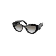 Zwarte Frame Stijlvolle Zonnebril Prada , Black , Dames