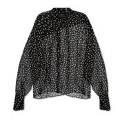 Shirt met gestippeld patroon Dolce & Gabbana , Black , Heren