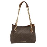 Pre-owned Coated canvas shoulder-bags Michael Kors Pre-owned , Brown ,...