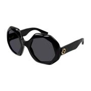 Unieke zonnebril met iconisch webmotief Gucci , Black , Dames