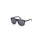 Zwarte Glanzende Zonnebril Tom Ford , Black , Unisex