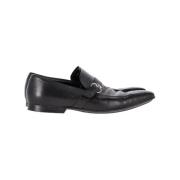 Pre-owned Leather flats Gucci Vintage , Black , Dames