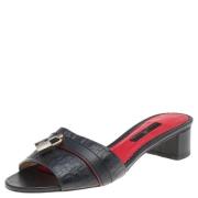 Pre-owned Leather flats Carolina Herrera Pre-owned , Black , Dames