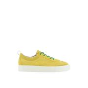 Gele Suède Dames Box Sole Sneakers Panchic , Yellow , Dames