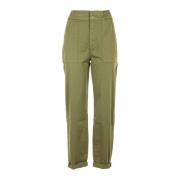 Straight Trousers Reiko , Green , Dames