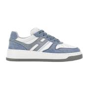 Wit leren en denim sneakers Hogan , Multicolor , Dames