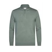 Profuomo groene luxe half zip Profuomo , Green , Heren