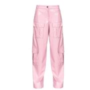 Leather Trousers Pinko , Pink , Dames