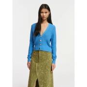 Farah Cardigan met Juweelknopen Essentiel Antwerp , Blue , Dames