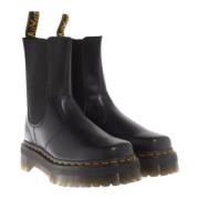 Quad Squared Zwarte Leren Laarzen Dr. Martens , Black , Dames