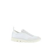 Witte Nylon Suède Instappers Panchic , White , Dames