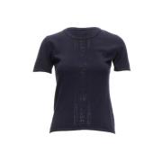 Pre-owned Cotton tops Chanel Vintage , Blue , Dames