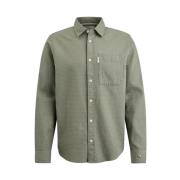 Overhemd- CI L/S Shirt Square Structure Cast Iron , Green , Heren