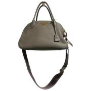 Pre-owned Leather handbags Prada Vintage , Gray , Dames