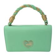 Mint Groene Geweven Handtas Love Moschino , Green , Dames