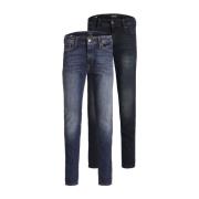Klassieke Slim Fit Jeans 2 Pack Jack & Jones , Blue , Heren