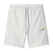 Amerikaanse Script Shorts Carhartt Wip , Gray , Heren