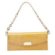 Pre-owned Leather clutches Jimmy Choo Pre-owned , Beige , Dames