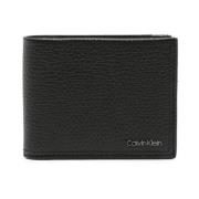 Minimalistische Zwarte Portemonnee Calvin Klein , Black , Heren