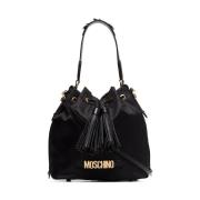 Zwarte Dames Rugzak Stijl Schoudertas Moschino , Black , Dames