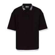 Polo shirt met logo Versace Jeans Couture , Black , Heren