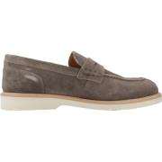 Stijlvolle Comfortabele Loafers voor Mannen Geox , Gray , Heren