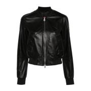Leather Jackets Peuterey , Black , Dames
