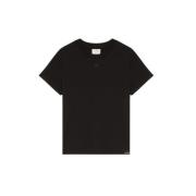 T-shirt - Maat: L Courrèges , Black , Dames