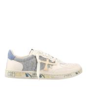 Witte leren en suède sneakers Premiata , Multicolor , Dames