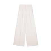 Wide Trousers Max Mara , Beige , Dames