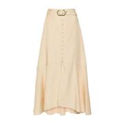 Midi Skirts Twinset , Beige , Dames