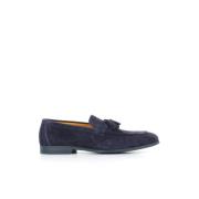 Blauwe Suède Kwastloafers Doucal's , Blue , Heren