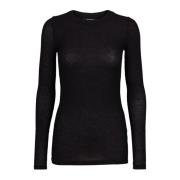 Zwarte Dames Longsleeve T-shirt Bruuns Bazaar , Black , Dames
