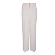 Wijde Polyester Broek Elisabetta Franchi , White , Dames