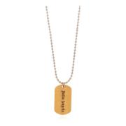 Ketting met logo Palm Angels , Gray , Heren