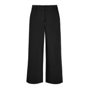 Loose Crop Trousers Zwart LauRie , Black , Dames