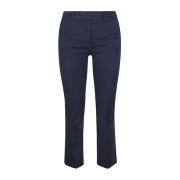 Cropped Trousers Via Masini 80 , Blue , Dames