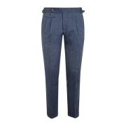 Blauwe Parma Broek Barba Napoli , Blue , Heren