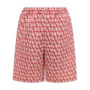Casual Shorts Valentino , Red , Heren