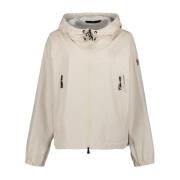 Fanes Hoge Hals Hoodie Jas Moncler , Beige , Dames