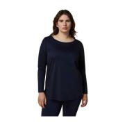 Long Sleeve Tops Marina Rinaldi , Blue , Dames