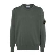 Round-neck Knitwear Stone Island , Green , Heren