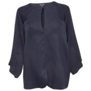 Pre-owned Silk tops Armani Pre-owned , Blue , Dames