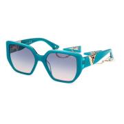 Blauw Shaded Zonnebril Guess , Blue , Unisex