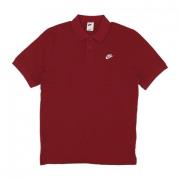 Rood/Wit Pique Polo Shirt Nike , Red , Heren