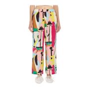 Zijden Wijde Pijp Korte Broek Max Mara Weekend , Multicolor , Dames