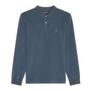 Polo shirt met lange mouwen in een reguliere pasvorm Marc O'Polo , Blu...