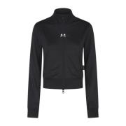 Zwart Interlock Trainingspak Jas Courrèges , Black , Dames