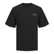 Ocean Club Back Print T-Shirt Jack & Jones , Black , Heren