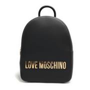 Love Dames Eco-Leren Zwarte Rugzak Moschino , Black , Dames